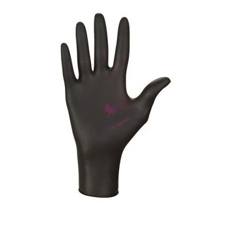 Rękawice nitrylowe L bezpudrowe czarne 100 szt