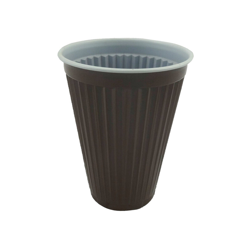 Kubek 150ml brązowy pionowy 100szt 058284