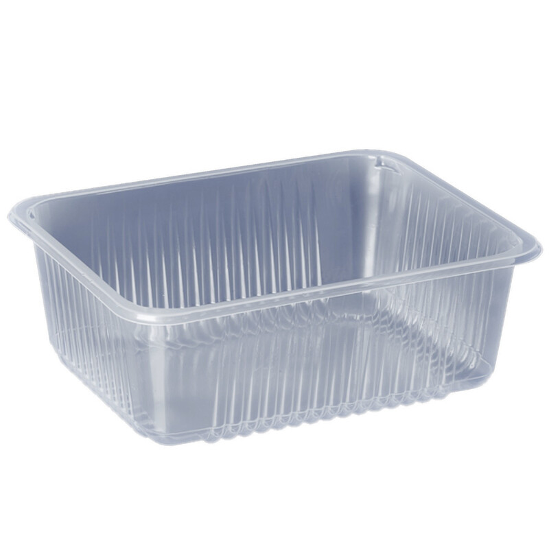 Pojemnik do zgrzewu bezbarwny żebrowany W1/623R 2300ml 40szt Pojemnik do zgrzewu bezbarwny żebrowany W1/623R 2300ml 40szt