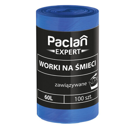 Worki 60l Paclan expert wiązane 60x77 100 szt