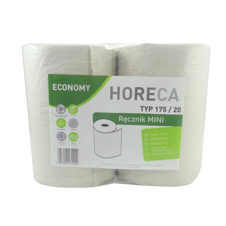 Ręcznik mini szary Horeca 175/20 4 rolki