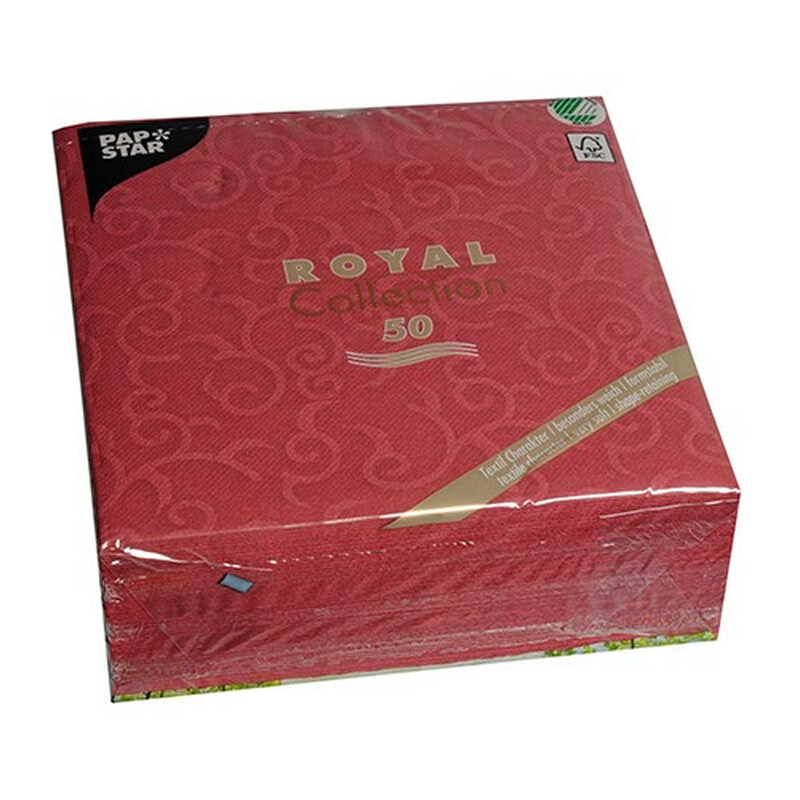 Serwetki PAPSTAR Bordowe 40x40 50szt 84880 Serwetki PAPSTAR Bordowe 40x40 50szt 84880
