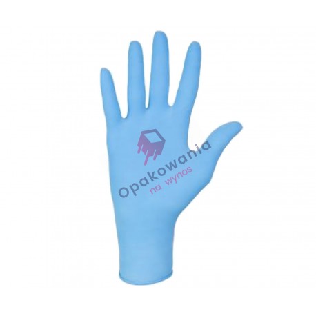 Rękawice nitrylowe L a'100 bezpudrowe niebieskie