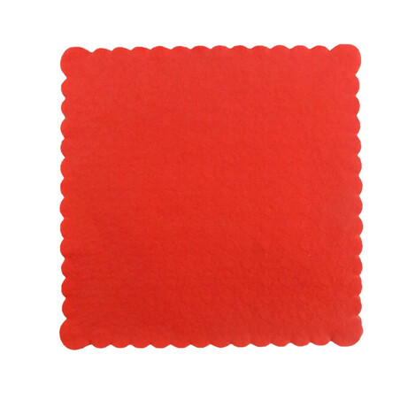 Serwetki ząbkowane 15x15 czerwone 200 szt