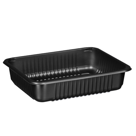 Pojemnik do zgrzewu  niedzielony czarny żebrowany 1400ml W1/621RD 40szt