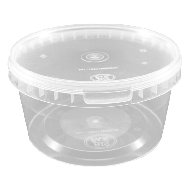 REUSE Pojemnik PG55 bezbarwny okrągły gruby z plombą 500ml 400szt