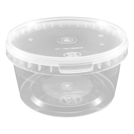 REUSE Pojemnik PG55 bezbarwny okrągły gruby z plombą 500ml 400szt