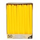 Świece stożkowe żółte 25cm 50szt 17970