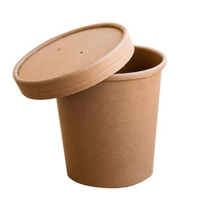 Pojemnik papierowy kraft na zupę 470ml Ø97mm 25szt KR Pojemnik papierowy kraft na zupę 470ml Ø97mm 25szt KR