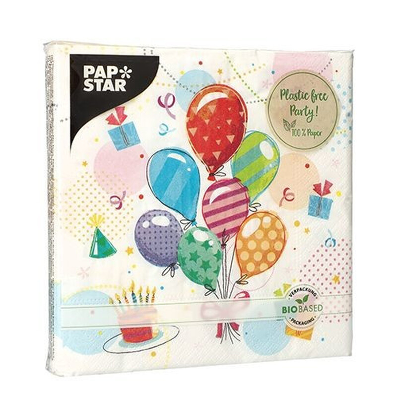 Serwetki PAPSTAR Baloniki 3W 33x33 20szt 88611 Serwetki PAPSTAR Baloniki 3W 33x33 20szt 88611