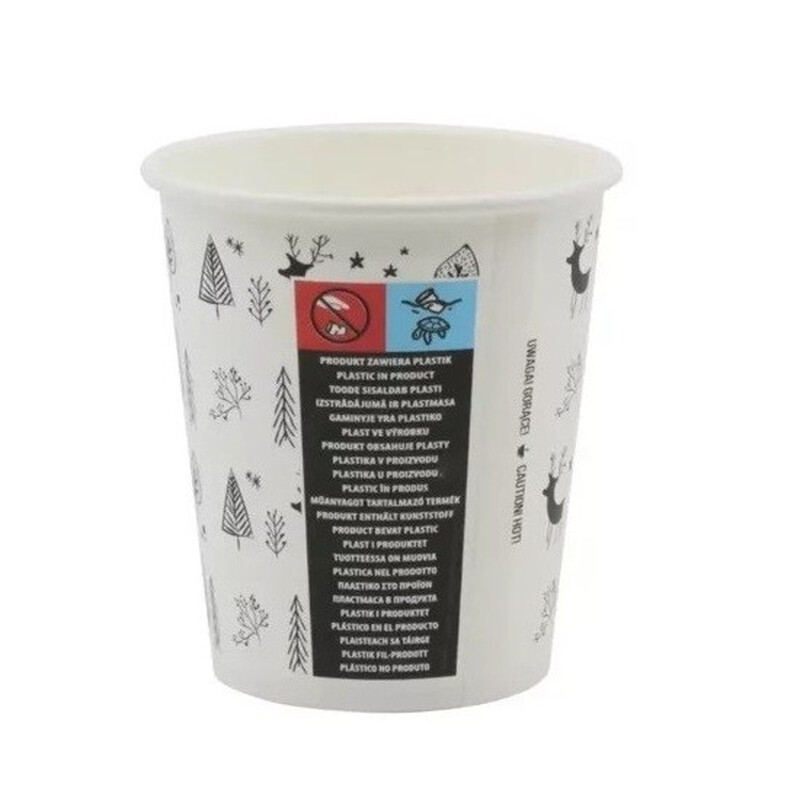 Kubek papierowy Merry Christmas 300ml 90mm 50szt Kubek papierowy Merry Christmas 300ml 90mm 50szt