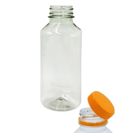 Butelka kwadratowa rPET z nakrętką 250ml 182szt