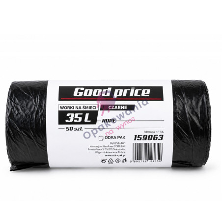 Worki HDPE 35l Good Price czarne 50szt
