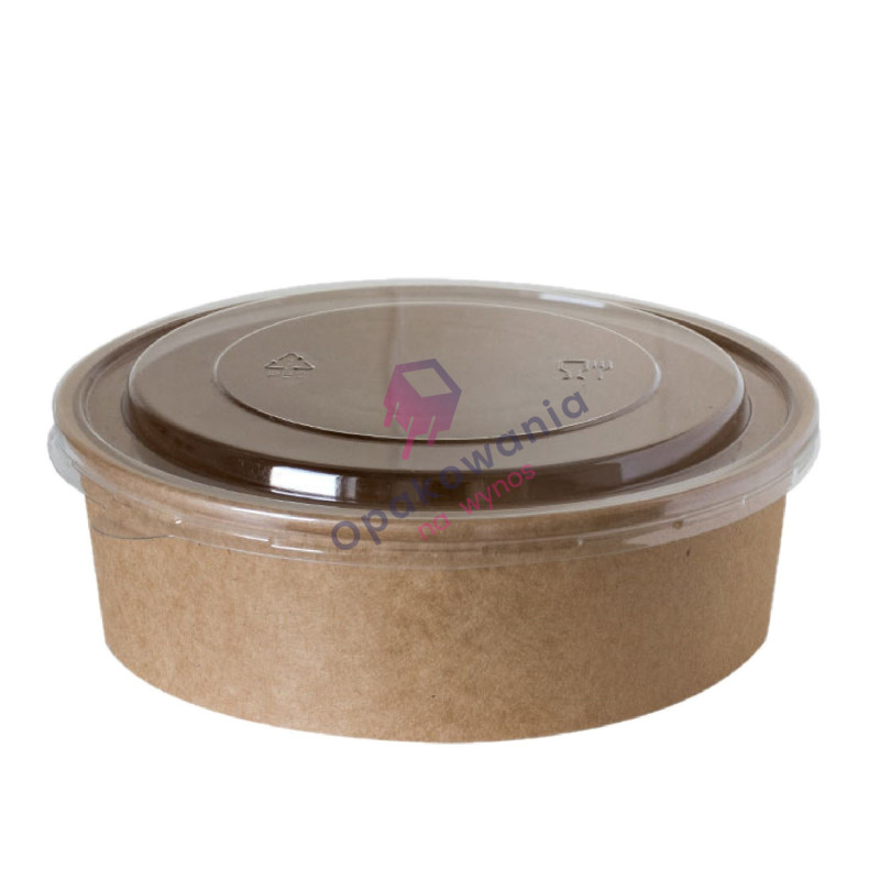Dekiel R-Pet do miski Kraft 1300ml Ø184mm 50szt KR Dekiel R-Pet do miski Kraft 1300ml Ø184mm 50szt KR